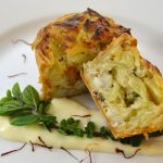 Gastronomia: Tortino gratinato patate e baccalà (9 pz.)